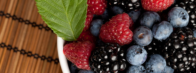 Berries and mint in a bowl Berries and mint in a bowl