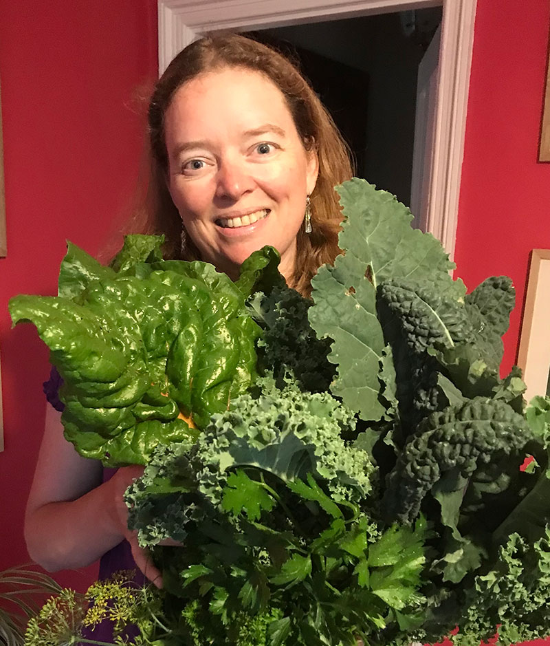 Ellen with vegetables